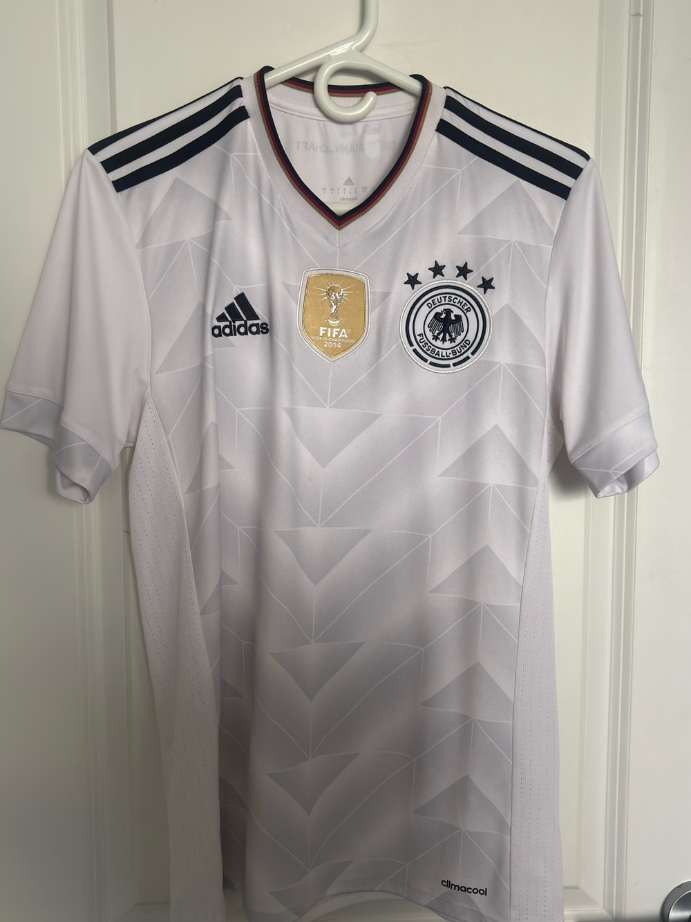 adidas White Germany Accent Soccer Jersey